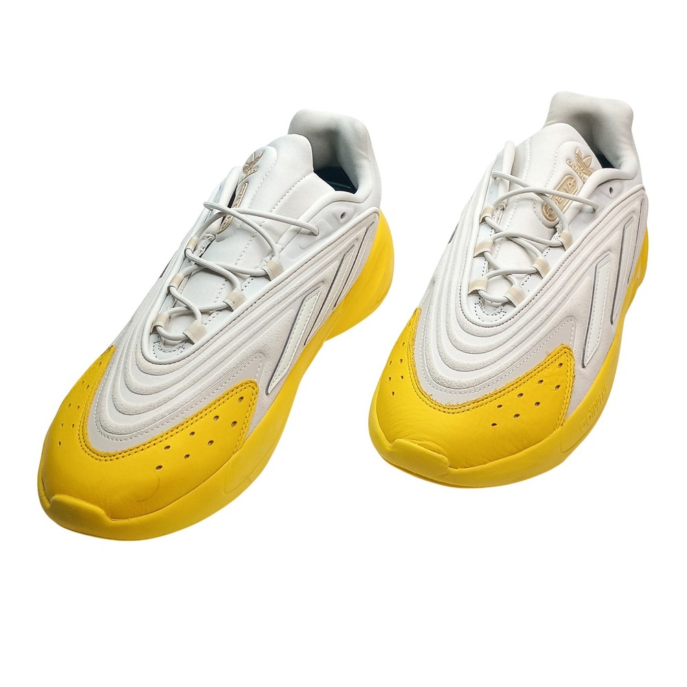 Adidas Ozelia White Yellow Mens Sneakers Low Top Adiprene HP6355 Size 14